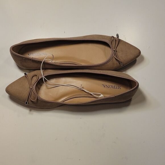 BRAND NEW MERONA POINTED TOE BALLET SUEDE FLATS SHOE - Picture 10 of 16